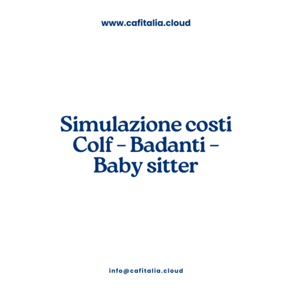 Simulazione costi lavoratore domestico